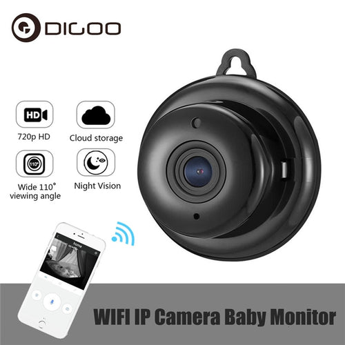 DIGOO DG-MYQ 2.1mm Lens 720P  Wireless Mini WIFI Night Vision Smart Home Security IP Camera Onvif Monitor Baby Monitor