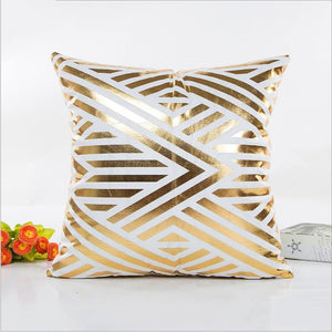 MIHE Merry Christmas Cushion Cover Gold Linen Cotton Soft Cute Throw Pillow Cover Decorative Sofa Pillow Case Pillowcase BZT18