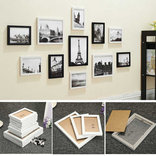 11Pcs Wall Hanging Photo Frame Set Family Picture Display Modern Art Home Decor For Hallway Bedroom Living Room Wall Decoration