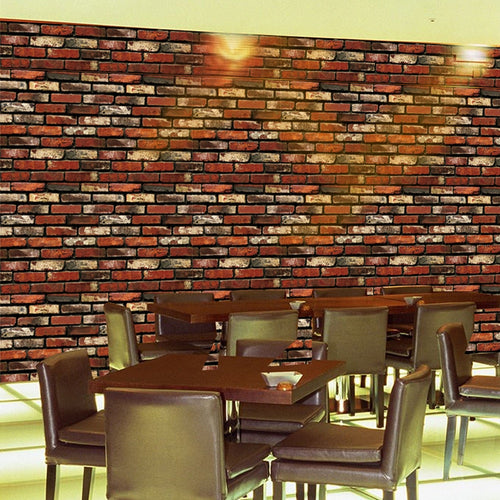 45*100cm 3D Stone Brick PE Foam Wallpaper Poster Wall Stickers Safety Wall Decor Living Room Kitchen Home Improvement Decoration