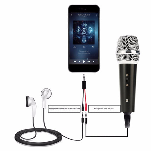 Professional Portable Handheld Omnidirectional Wired Microphone Vocal Microphone For Mobile Phone Singing Accessories